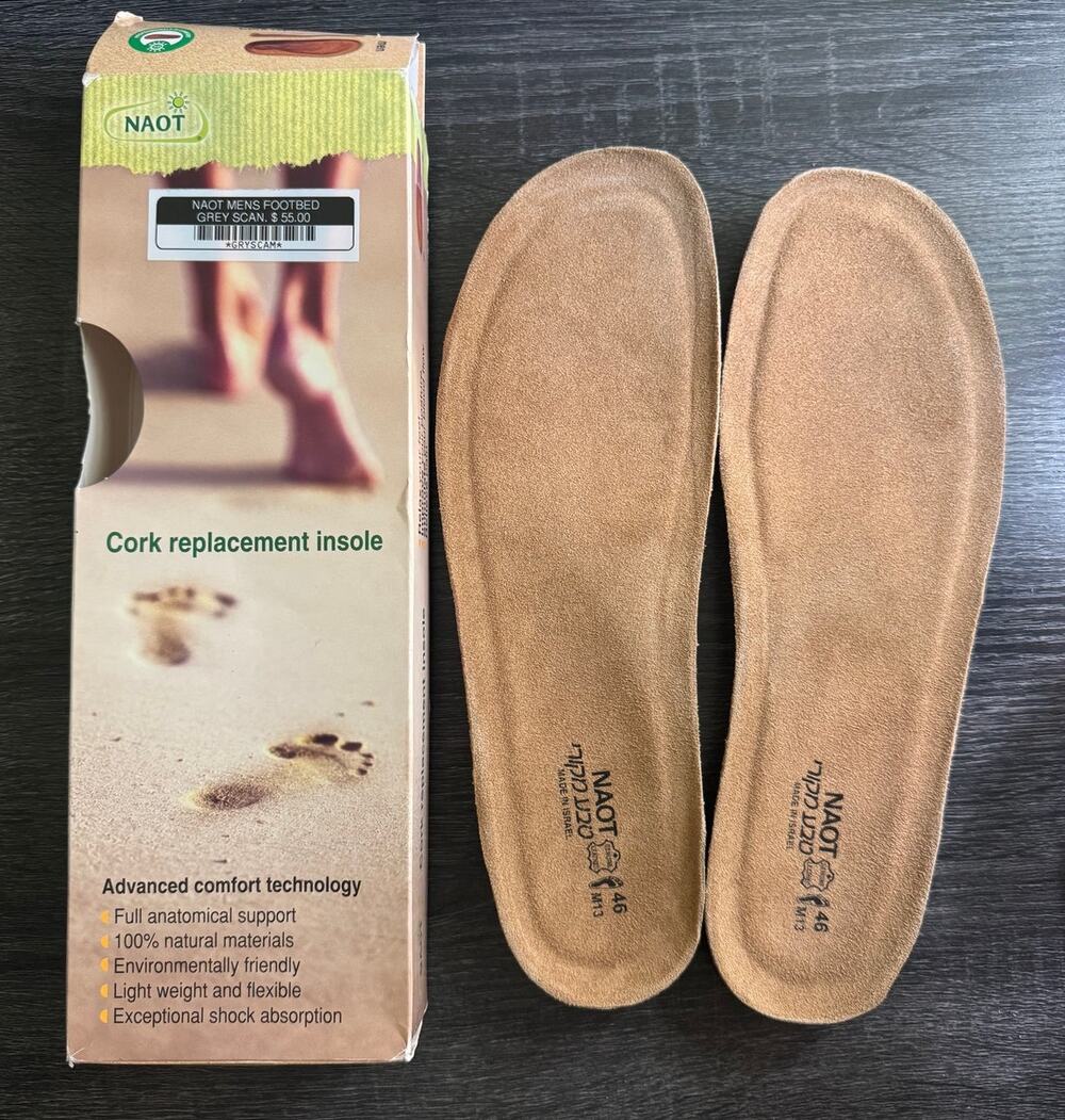 Naot Cork Replacement Insole Mens Size M13 EU 46 Advanced Comfort Technology NEW